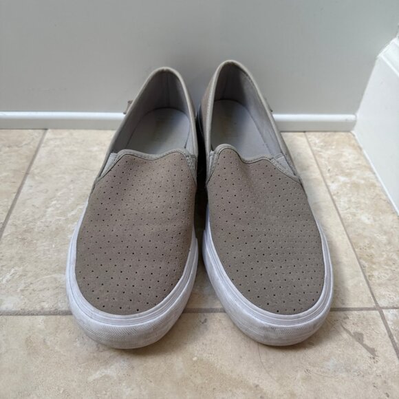 Womens Keds Double Decker Perf Suede Slip On Sneaker, Size 9.5B, Taupe - Picture 3 of 11